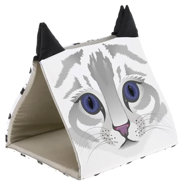 Бавовняний будиночок Ferplast Tunnel House Pyramid для котів, піраміда, 43×39×38 см