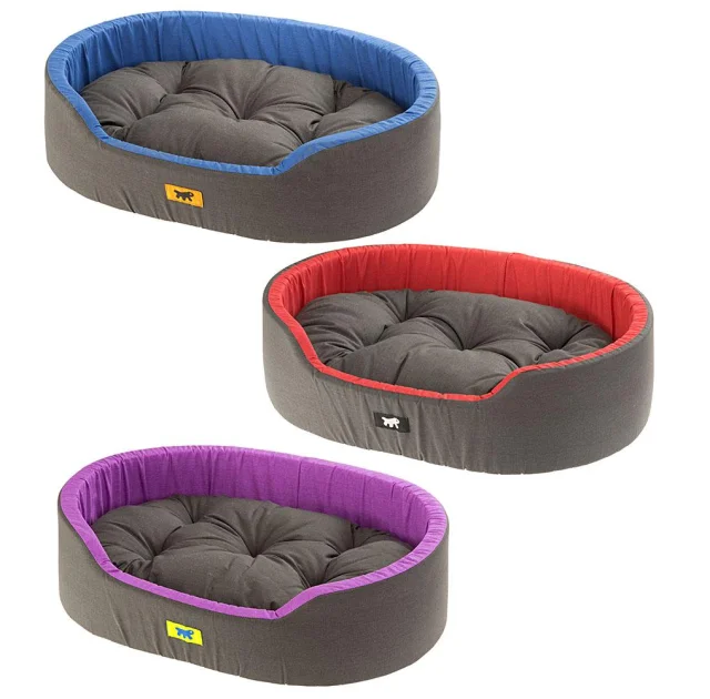 М'який лежак Ferplast Dandy C 55 Blue-Green-Purplele для собак і котів, 55×41×26 см