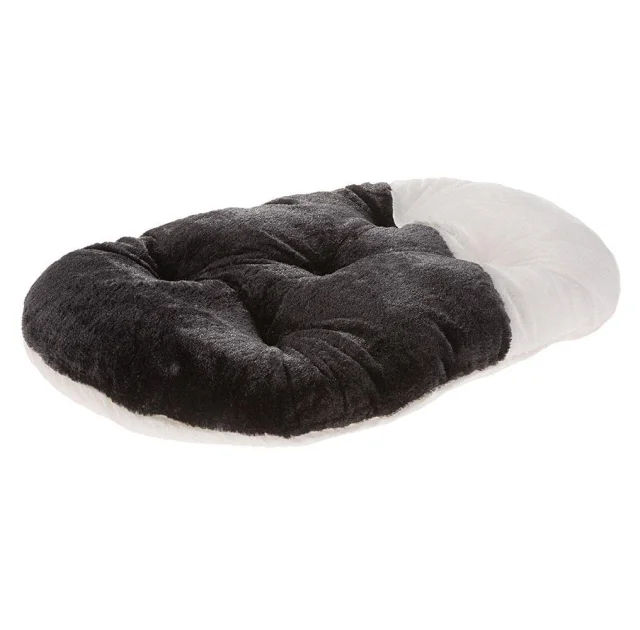 Меховая подушка Ferplast Relax 55/4 Soft Black для кошек и собак, чёрная, 55×36 см