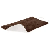Двосторонній хутряний килим Ferplast Nanna 85 Soft Blanket Brown для собак і котів, коричневий, 65×50 см