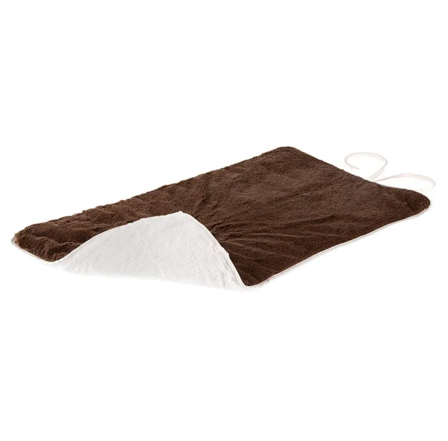 Двосторонній хутряний килим Ferplast Nanna 100 Soft Blanket Brown для собак і котів, коричневий, 98×65 см
