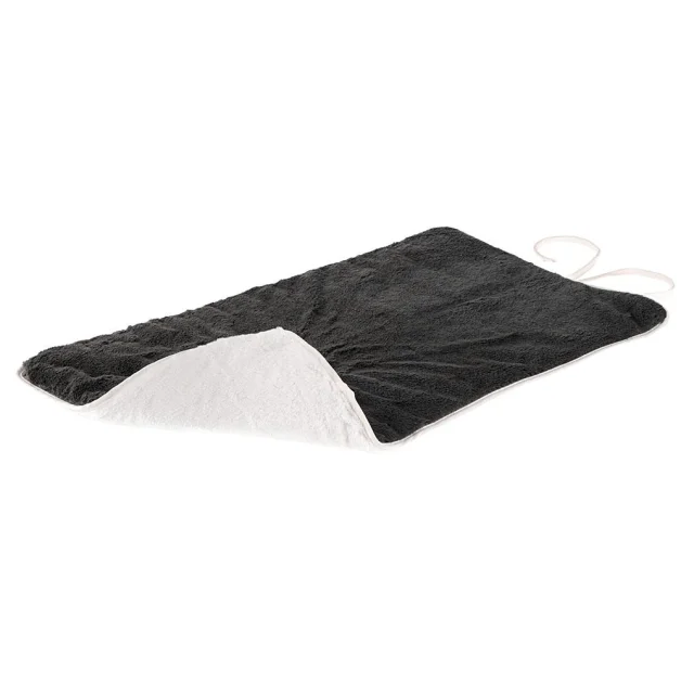Двосторонній хутряний килим Ferplast Nanna 100 Soft Blanket Black для собак і котів, чорний, 98×65 см