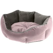 Бархатный диван Ferplast Queen 45 Pruple-Grey для кошек и собак, 44×40×16 см
