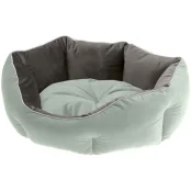 Бархатный диван Ferplast Queen 45 Green-Grey для кошек и собак, 44×40×16 см