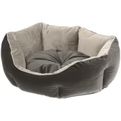 Бархатный диван Ferplast Queen 45 Beige-Grey для кошек и собак, 44×40×16 см