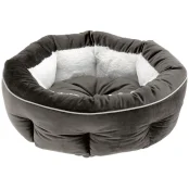Бархатная кровать Ferplast Marquis 55 Bedding Grey-Ivory для кошек и собак, 55×20 см