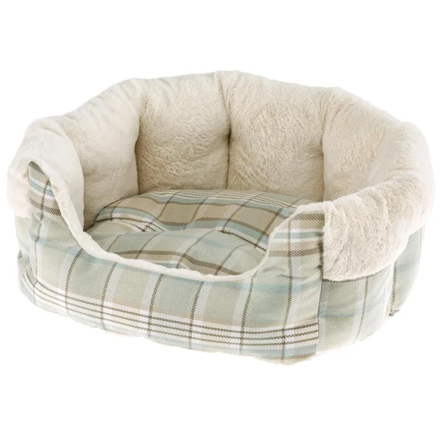 Хутряний диван Ferplast Etoile 4 Green Dogbed для собак і котів, 60×50×21 см
