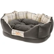 Лежак з двосторонньою подушкою Ferplast Charles 60 Bedding Brown для котів і собак, 56×42×20 см