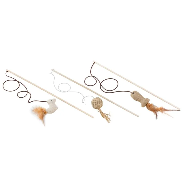 Игрушка PA 4998 Wooden Cat Whip для кошек из дерева и сизаля