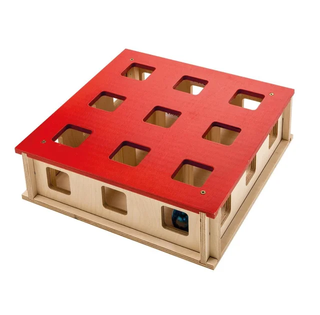 Игрушка Magic Box для кошек из дерева, 27x27x8,5 см