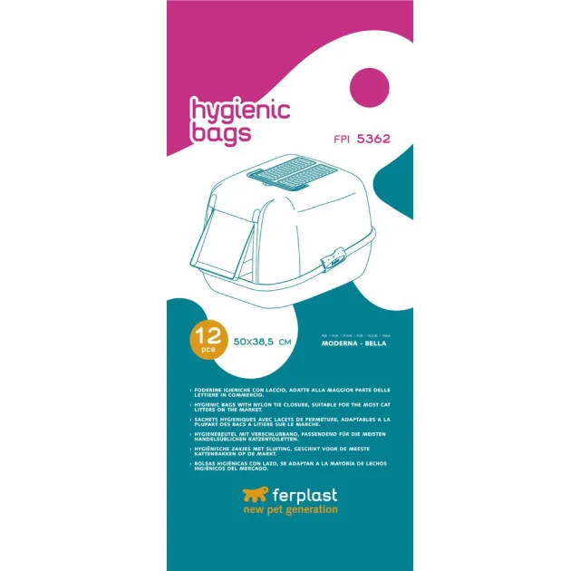 Гигиенические пакеты FPI 5362 Hygienic Bags Large для кошачьих туалетов, 50x38,5 см