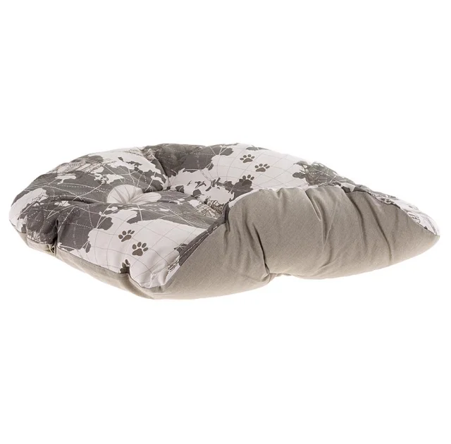 Подушка-підстилка Ferplast Relax 65/6 Map Blue-Grey-Black для котів і собак, 65×42 см