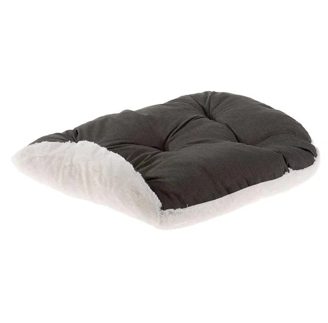 Подушка-підстилка Ferplast Relax F 89/10 Brown-Beige для котів і собак, з бавовни і хутра, 85×55 см