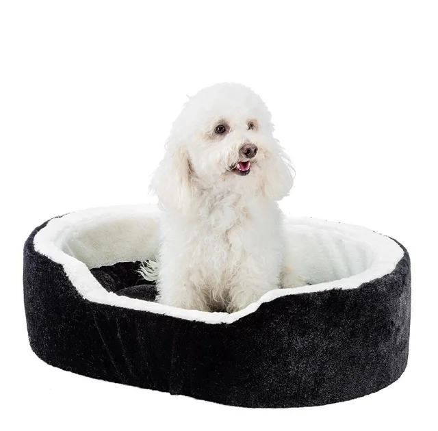 Ліжко Ferplast Nido 80 Bedding Soft Black для собак і котів, чорний, 80×55×20 см