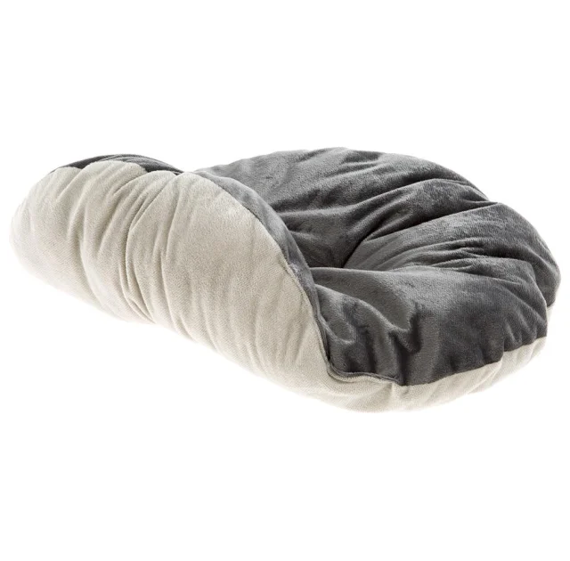 Валяная ліжко Ferplast Cocoon 45 Dark Grey Cushion для котів і собак з двосторонньою подушкою, 45×35×12 см