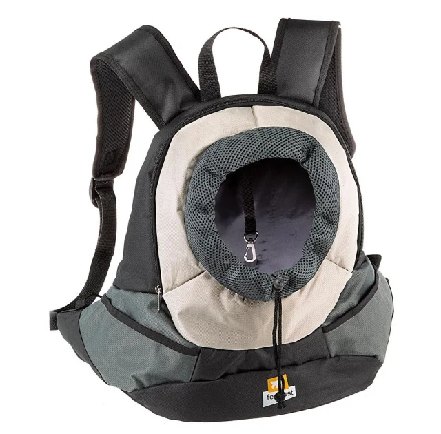 Рюкзак-переноска Ferplast Kangoo Small Grey Backpack для мелких собак, серая, 37×16×36.5 см