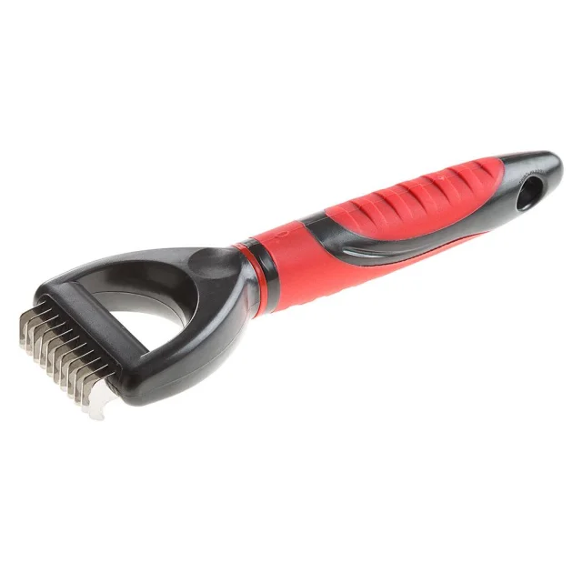 Ferplast GRO 5969 Small распутывающие грабли с лезвиями из нержавеющей стали, 18,1x5,5x2,6 см