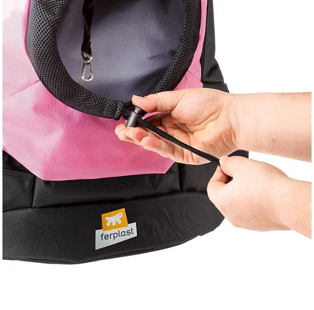 Рюкзак-переноска Ferplast Kangoo Small Pink Backpack для мелких собак, розовая, 37×16×36.5 см