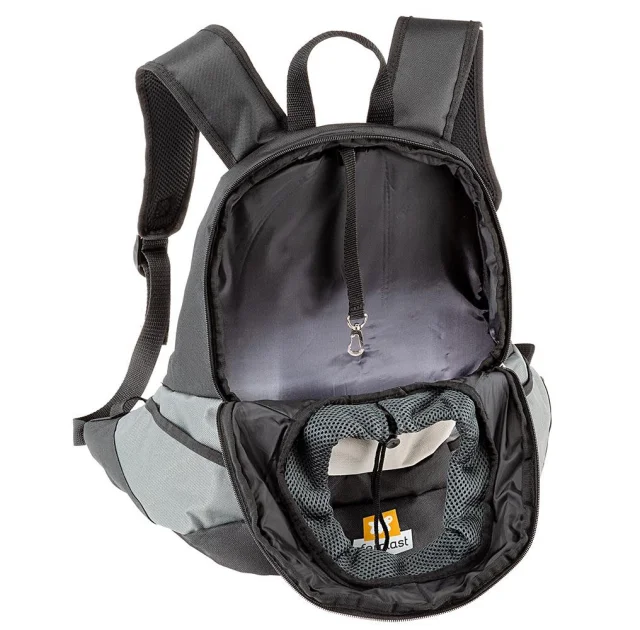 Рюкзак-переноска Ferplast Kangoo Small Grey Backpack для мелких собак, серая, 37×16×36.5 см