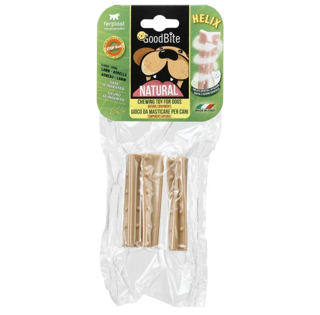 Жевательная игрушка Ferplast GoodBite Natural Lamb Helix S для собак, 1,9x1,9x8,5 см