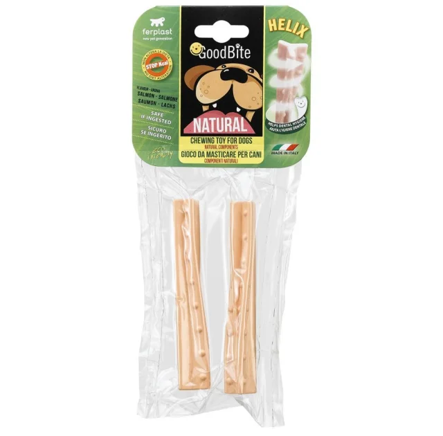 Жевательная игрушка Ferplast GoodBite Natural Salmon Helix M для собак, 2,2x2,1x12 см