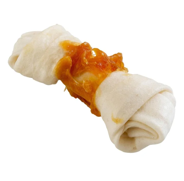 Жевательные косточки Ferplast GoodBite Fun 5499 Bone 60g для собак из сыромятной кожи с курицей, 13,5x6x3 см