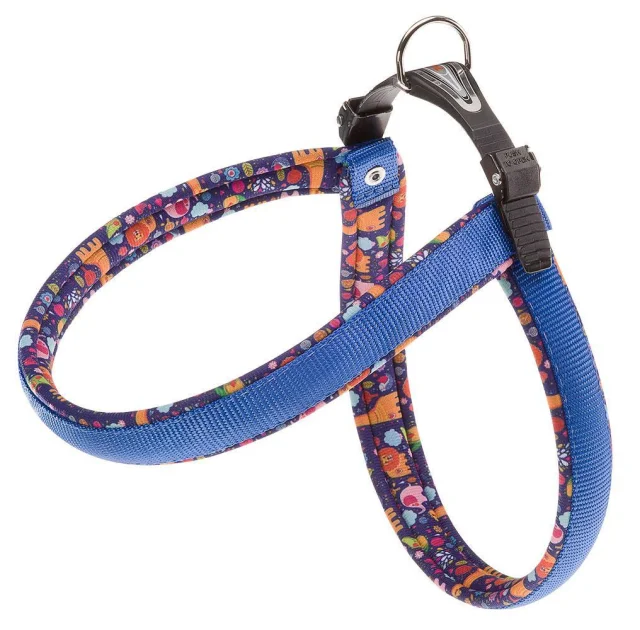Ferplast Agila Fantasy 5 Blue эргономичная шлейка для собак с мягкой подкладкой и эластичным шнуром, 50x58 см
