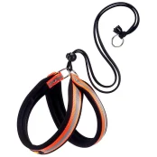 Эргономичная светоотражающая Ferplast Agila Reflex Orange 8 шлейка для собак с эластичным шнуром, 69x77 см