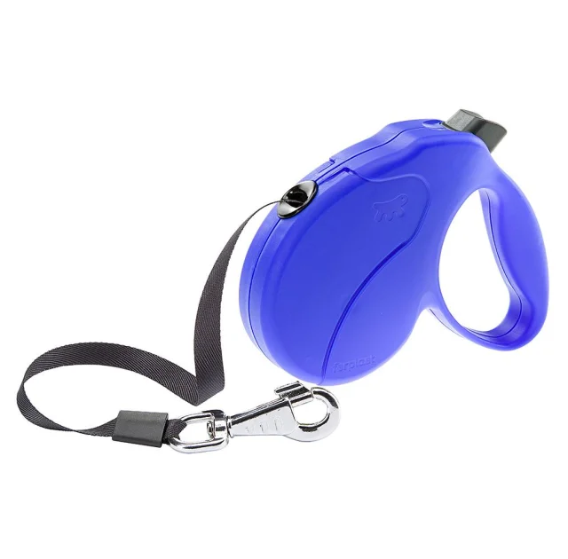 Поводок-рулетка для собак до 50 кг Ferplast Amigo Easy L Tape Blue c лентой, синий, 5 м