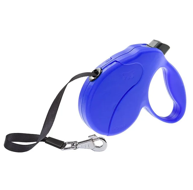 Поводок-рулетка для собак до 25 кг Ferplast Amigo Easy M Tape Blue c лентой, синий, 5 м