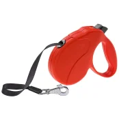 Поводок-рулетка для собак до 25 кг Ferplast Amigo Easy M Tape Rosso c лентой, красный, 5 м
