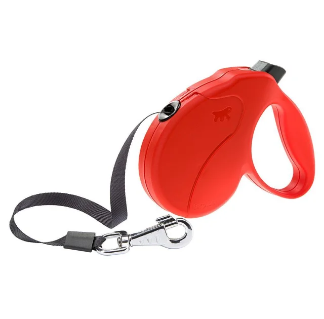 Поводок-рулетка для собак до 12 кг Ferplast Amigo Easy Mini Tape c стрічкою, червоний, 3 м