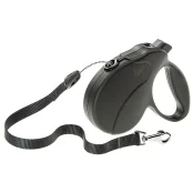 Поводок-рулетка для собак до 15 кг Ferplast Amigo Easy S Cord Nero cо шнуром, черный, 5 м