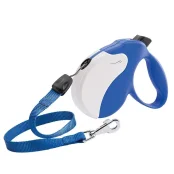 Поводок-рулетка Ferplast Amigo L Cord Blue-White Lead для собак с тонким шнуром, 16x3,8x15 см