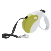 Поводок-рулетка Ferplast Amigo L Cord White-Green Lead для собак cо шнуром, 16x3,8x15 см