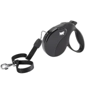Поводок-рулетка Ferplast Amigo M Cord Black Lead для собак cо шнуром, черный, 15x3,6x14 см