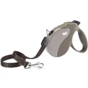 Поводок-рулетка Ferplast Amigo M Cord Dove-Grey Lead для собак cо шнуром, бежево-серый, 15x3,6x14 см
