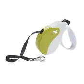 Поводок-рулетка Ferplast Amigo M Tape White-Green для собак c лентой, зелено-белый, 15x3,6x14 см