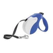 Поводок-рулетка Ferplast Amigo M Tape Blue-White для собак c лентой, бело-синий, 15x3,6x14 см