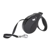Поводок-рулетка Ferplast Amigo M Tape Black для собак c лентой, черный, 15x3,6x14 см