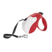 Поводок-рулетка Ferplast Amigo M Tape Red-White для собак c лентой, красно-белый, 15x3,6x14 см