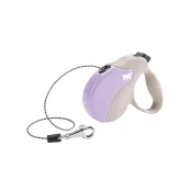 Поводок-рулетка Ferplast Amigo Mini Cord Beige-Purple Lead для собак cо шнуром, бежево-фиолетовый, 12x3x10 см