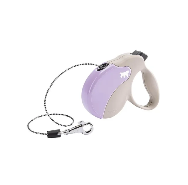 Поводок-рулетка Ferplast Amigo Mini Cord Beige-Purple Lead для собак cо шнуром, бежево-фиолетовый, 12x3x10 см