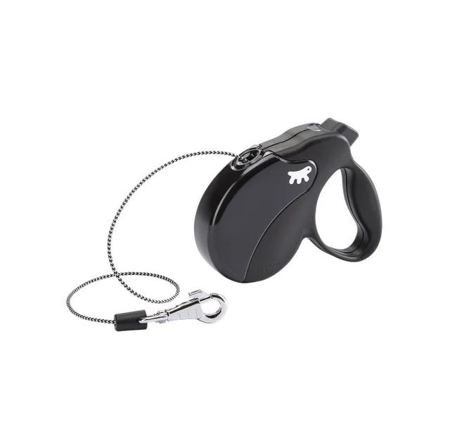 Поводок-рулетка Ferplast Amigo Mini Cord Black Lead для собак cо шнуром, черный, 12x3x10 см