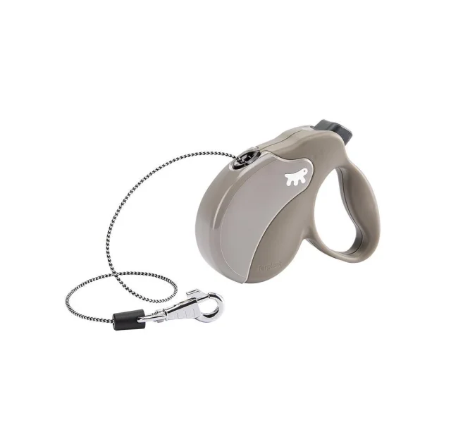 Поводок-рулетка Ferplast Amigo Mini Cord Dove-Grey Lead для собак cо шнуром, бежево-серый, 12x3x10 см