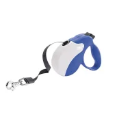 Поводок-рулетка Ferplast Amigo Mini Tape Blue-White для собак c стрічкою, біло-синій, 12x3x10 см