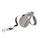 Поводок-рулетка Ferplast Amigo Mini Tape Dove-Grey для собак c стрічкою, бежево-сірий, 12x3x10 см