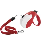 Поводок-рулетка Ferplast Amigo S Cord Red-White для собак cо шнуром, червоно-білий, 14x3,6x12 см
