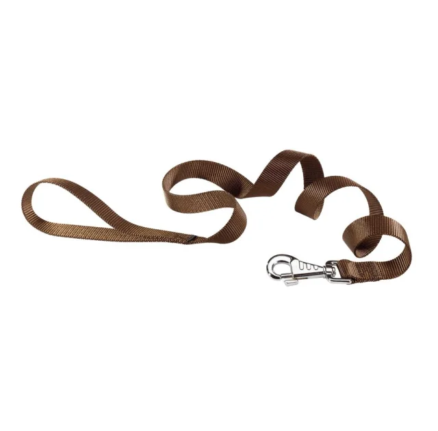 Нейлоновий поводок Ferplast Club G15 / 120 Brown для собак, коричневий, 15 мм, 120 см