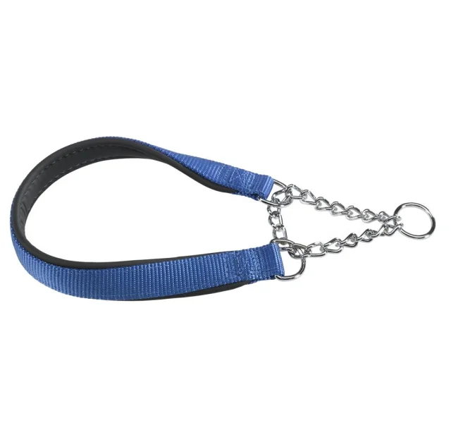 Нейлоновий нашийник з металевим ланцюжком Ferplast Daytona CSS15 / 40 Blue для собак, A: 40 см, B: 15 см